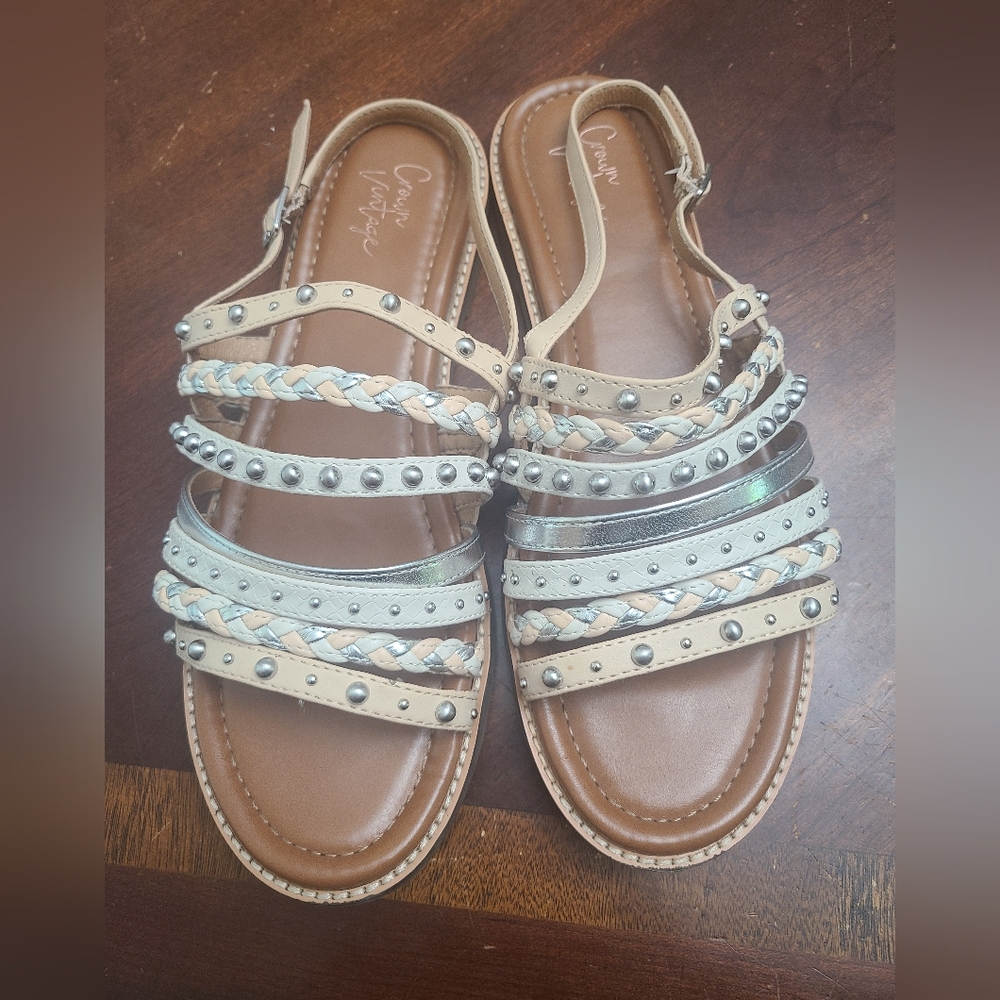 Crown Vintage Rose Gold Multi sandals size 9.5. True to size. *Worn once*
